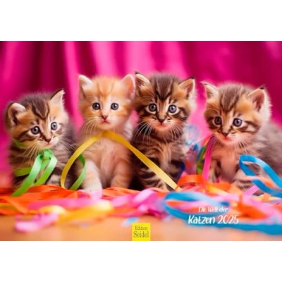 Abbildung von Edition Seidel Premium Kalender Die Welt der Katzen 2025 Format DIN A3 Wandkalender Katzenkalender Haustiere Kätzchen Katzenkinder Katze Kater Kitten