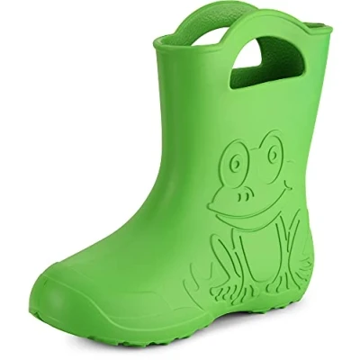 Abbildung von Ladeheid Eva Gummistiefel Damen federleichte wasserdichte Damenschuhe Regenschuhe LA CA 09 (Grün, 36/37 EU)