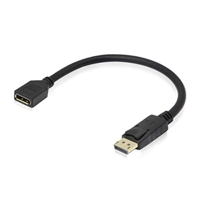 Abbildung von CERRXIAN DP Verlängerungskabel, Stecker auf Buchse, 4K Displayport 1.2 Version (30 cm)