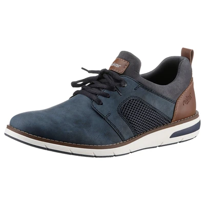 Abbildung von Rieker Herren Low Top Sneaker 11351, Männer Halbschuhe,Strassenschuhe,Sportschuhe,Freizeitschuhe,Turnschuhe,Laufschuhe,blau (14),45 EU / 10.5 UK