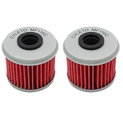 Abbildung von Cyleto Ölfilter für Honda CRF450R CRF450 R CRF 450R 2002 2016 CRF450X 450X 2005 2006 2007 2008 2009 2012 2013 2014 2015 2016(2 Stück)