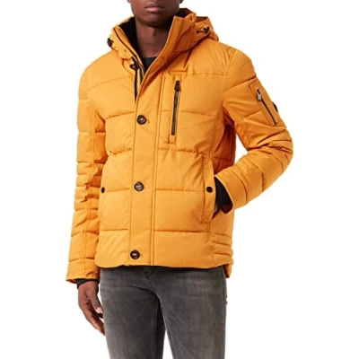 Abbildung von TOM TAILOR Herren Puffer Jacke mit abnehmbarer Kapuze 1032486, 10680 Flame Brown, M
