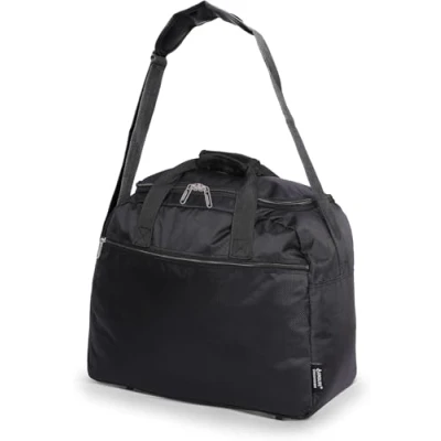 Abbildung von Aerolite 45x36x20cm easyJet Maximale Untersitz Leichte Flugtasche Handgepäck Tasche Reisetasche für Flugzeug 45x36x20 (Schwarz)