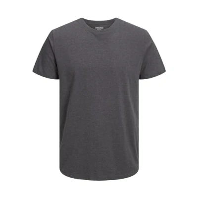 Abbildung von JACK &amp; JONES Herren Jjeorganic Melange Tee Ss O Neck Noos T Shirt, Dark Grey Melange, S