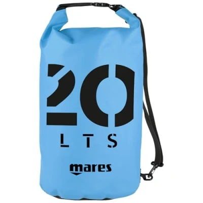 Abbildung von Mares Seaside Dry Bag 20 L, wasserdichte Taschen mit langem verstellbaren Schulterriemen Für Tauchen, Bootfahren, Kajak, Angeln, Rafting, Schwimmen, Erwachsene, Unisex, Hellblaud