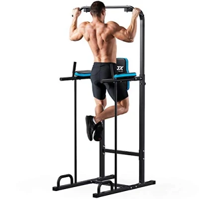 Abbildung von JX Fitness Kraftturm Power Town Multifunktions Tower Dip Station Trainingsgerät für Klimmzugstange Liegestütze Abdominal Trainings