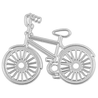 Abbildung von Ideen mit Herz Stanzschablone, Fahrrad, 5,8cm x 7,6cm, passend für gängige Stanzmaschinen Schablone zum Gestalten von Kartenauflegern, Anhängern, Grußkarten Vintage, Retro, Bike