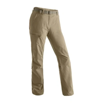Abbildung von Maier Sports Lulaka, Damen Wanderhose, Wasserabweisende Outdoorhose für Trekking und Hiking, PFC frei, mSTRETCH pro 4 &amp; Dryprotec, Rollup Funktion, Braun, 46 (W38/L32)