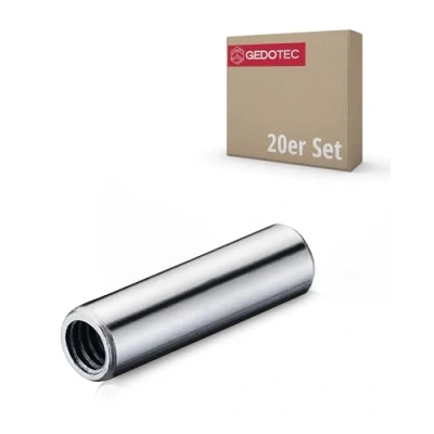 Abbildung von Gedotec Möbelschrauben M4 Hülsen Schrauben 22 mm Verbindungsschraube für Bohrloch Ø 5 Stahl verzinkt Holz Dicke 2833 Gewindehülse mit Innengewinde 20 Stück Möbelverbinder