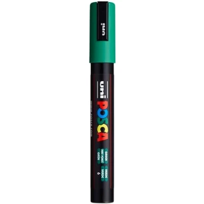 Abbildung von Uni Ball 182563 Marker POSCA mit mittelfeiner Rundspitze dunkelgrün, 1 Stück