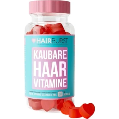 Abbildung von HAIR BURST Haar Vitamine für Schnelles Haarwachstum und Gegen Haarausfall Hochdosiert mit Biotin, A, B5, B6, B12, C, E, Selen &amp; Zink Geprüfte Inhaltsstoffe 60 Stk