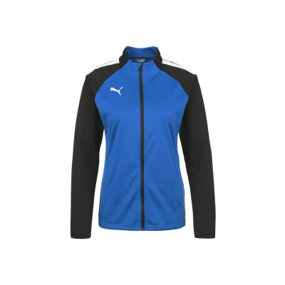 Abbildung von Puma Teamliga Laufjacke, Damen, Größe: Large, Electric blue lemonade / black
