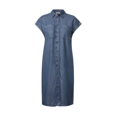 Abbildung von CECIL Damen 1408813 Denim Look Lyocell Kleid, mid Blue wash, XXL