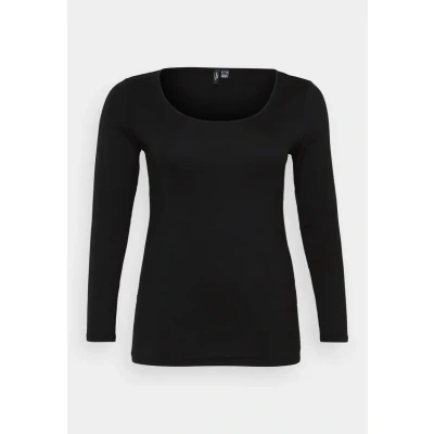 Abbildung von VERO MODA Curve Damen Vmpaxi Ls Soft U Neck Noos Neck, Schwarz, 46 48 Gro e Gr en EU