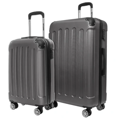 Abbildung von TRVLMORE Kofferset 2 Teilig Hartschale Koffer &amp; Trolleys Set Reisekoffer Hartschalenkoffer Teiliges Trolley 2er Grau