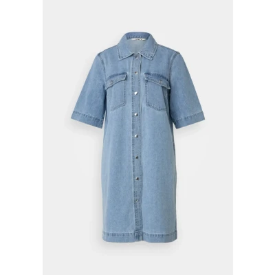 Abbildung von ONLY Onlbelle Button Jeanskleid, Damen, Größe: Large, Light blue denim