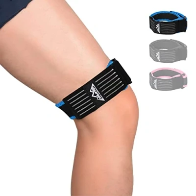 Abbildung von supregear Patella Kniebandage, ITB Bandage für Knie, Verstellbar Knee Strap Support, Bequem, Iliotibial, Atmungsaktiv, Kniebandage mit Zusätzlicher Kompression Ilotibiales Band Syndrom