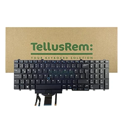 Abbildung von TellusRem ersatztastatur Deutsche Hintergrundbeleuchtung für Dell Latitude E5550 E5570 5580 5590