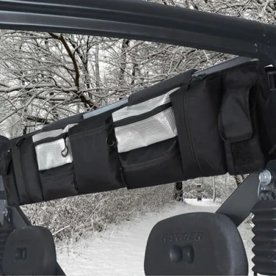 Abbildung von Coco Unbekannt UTV Rollkäfig Organizer, universell passend für die meisten UTVs in voller Größe Polaris Ranger Yamaha und Kawasaki (schwarz)