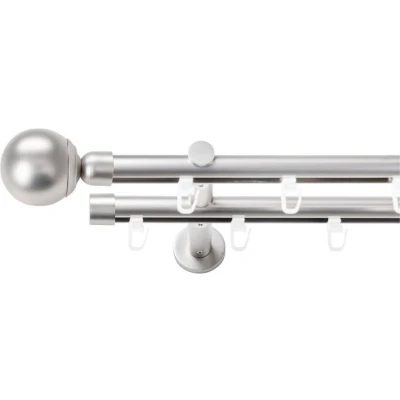 Abbildung von SN DECO GROUP Gardinenstange Ø 19 mm 2 läufig-läufig Fixmaß;kürzbar