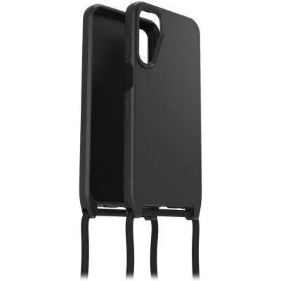 Abbildung von Samsung Galaxy A15 (5G) Hülle Kunststoff OtterBox mit Band/Backcover/Hard Case Handyhülle Schwarz Shockproof/Stoßfest