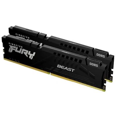 Abbildung von Kingston FURY Beast Schwarz EXPO DDR5 16GB (2x8GB) 5600MT/s CL36 DIMM Desktop Gaming Speicher Kit mit 2 KF556C36BBEK2 16