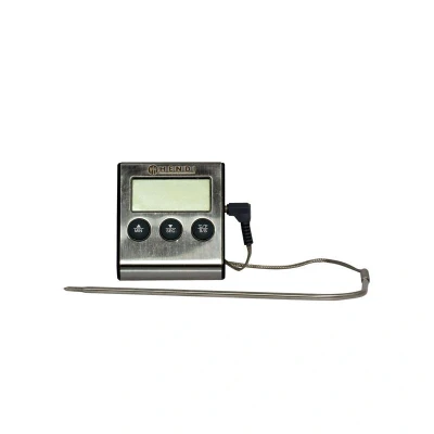 Abbildung von HENDI Bratenthermometer digital 50 C bis 250 Edelstahl 6,5 x 7 1,7 cm Timerfunktion Sperrmodus hitzebeständig, Ofenthermometer