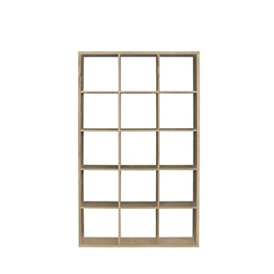 Abbildung von FORTE Mauro Regal 3x5 Fächer, Holzwerkstoff, Sonoma Eiche, (B*H*T): 107,2 x 176,3 32,12cm