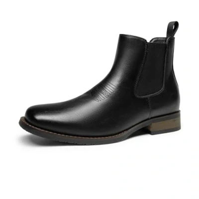 Abbildung von Bruno Marc Herren Stiefel Chelsea Boots Stiefeletten Komfort Stiefel,Size 44,Schwarz Pu,BMUMAB2402