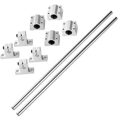 Abbildung von S SIENOC 600mm Linearwelle Ø8mm Linearführung Horizontale Präzisionswelle Linearlager+V Halterung+Kugellager (Typ 5, 1Set, 600mm)