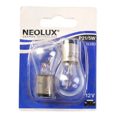 Abbildung von NEOLUX N380 02B Glühlampe, Blinkleuchte 12 21/5 P21/5W SEAT: Leon I Hatchback, MITSUBISHI: L200 III Pickup, PEUGEOT: 3008
