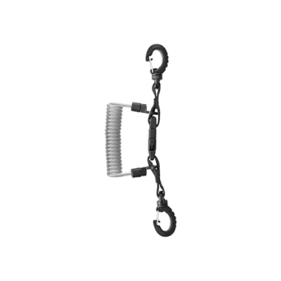 Abbildung von Mares Lanyard Spiralkabel Mit Ring, Black, One Size