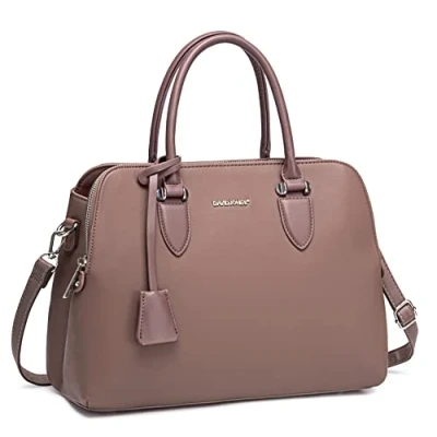 Abbildung von David Jones Damen Handtasche Henkeltasche Frau PU Leder Schultertasche Elegante Tote Shopper Tasche Umhängetasche Viele Fächer Zip Multi Taschen Alltags Mode Arbeit Stadt City Altrosa