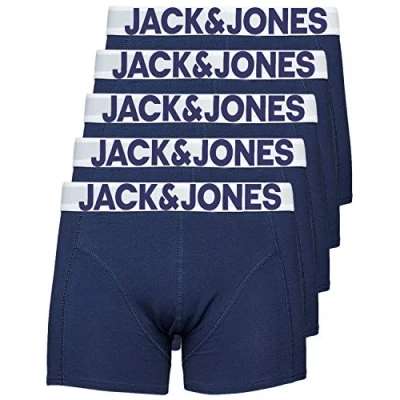 Abbildung von JACK &amp; JONES Herren 5er Pack Boxershorts Mix Unterwäsche Mehrpack,5er Blau,XL