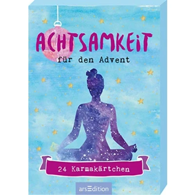 Abbildung von Achtsamkeit für den Advent: Adventskalender Kartenbox mit 24 Karmakärtchen