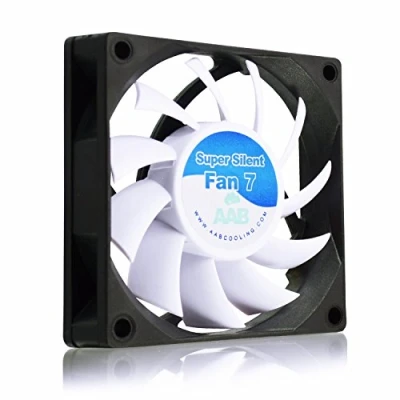 Abbildung von AABCOOLING Super Silent Fan 7 Leise und Efizient 70mm Gehäuselüfter mit 4 Anti Vibration Pads CPU Kühler, Mini Ventilator, Kühlung, PC Lüfter, 17,3 dB(A), 29 m3/h