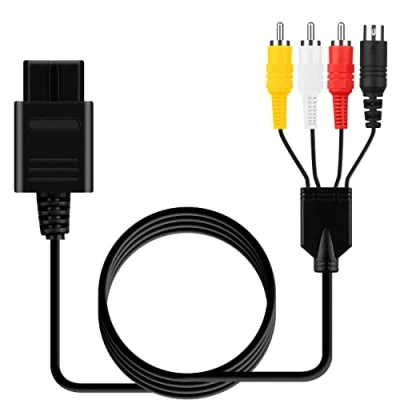 Abbildung von OSTENT AV Komposit S Video RCA HD TV Kabel Kompatibel für Nintendo 64 N64 SNES SFC NGC