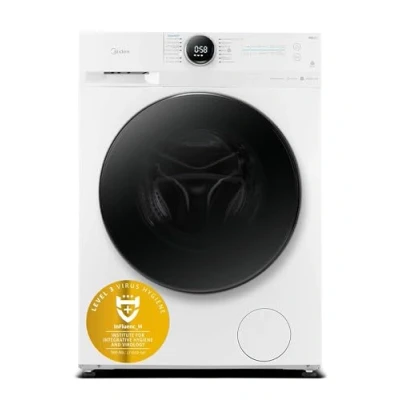 Abbildung von Midea MF200D86WB 14EAS Waschtrokner, 8/6kg Waschen/Trocknen, Inverter Mortor, Auffrischen, 60 Min. Waschen &amp; Trocknen, Steam Care , Turbo Wash 48 cm tief APP Steuerung, AquaStop