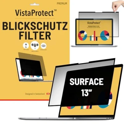 Abbildung von VistaProtect Premium Blickschutzfilter &amp; Anti Blaulichtfilter, Privacy Filter Blue Light Blickschutzfolie für Microsoft Surface Pro X 8 9 Entfernbar (13&quot; Zoll)