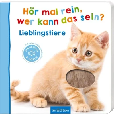 Abbildung von Hör mal rein, wer kann das sein? Lieblingstiere: Streicheln und hören Hochwertiges Pappbilderbuch mit 5 Sounds Fühlelementen für Kinder ab 18 Monaten