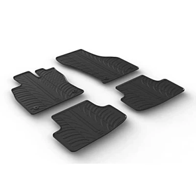Abbildung von Gledring 0071 Fußmattensatz Gummi vorne und hinten 4 schwarz 750mm 550mm VOLKSWAGEN: Golf 7 Variant, 7, VIII Hatchback, SEAT: Leon III ST