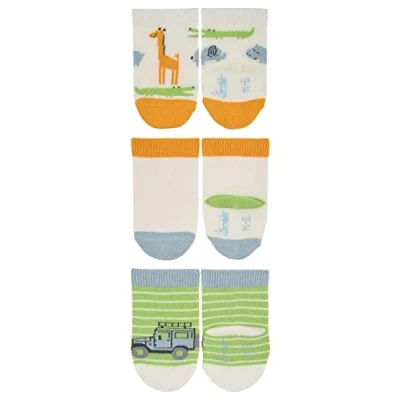 Abbildung von Sterntaler Baby Jungen Söckchen 3erPack Dschungel Socken, Ecru, 16