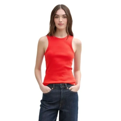 Abbildung von TOM Tailor Denim Racer BACK Top, Damen, Größe: Small, Scarlet red