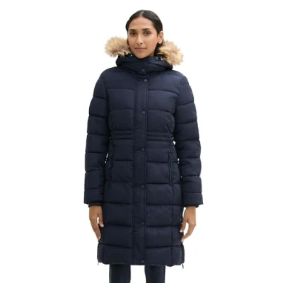 Abbildung von TOM TAILOR Damen Puffer Parka mit Abnehmbarer Kapuze, 10668 Sky Captain Blue, XXXL