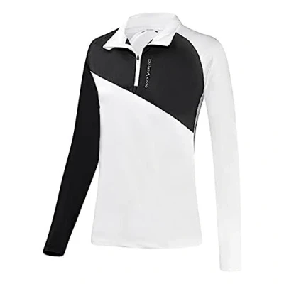 Abbildung von Black Crevice Damen Zipper Funktionsshirt, schwarz/weiß, 44