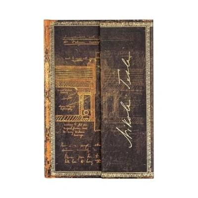 Abbildung von Paperblanks Tesla, Sketch of a Turbine Embellished Manuscripts Collection Mini Lined Wrap Closure 85 Gsm
