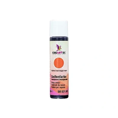 Abbildung von CREARTEC Natürliche Seifenfarbe Transparent Seifenherstellung/Seifenkreationen Farbe: Tuliprot Inhalt: 10ml Made in Germany