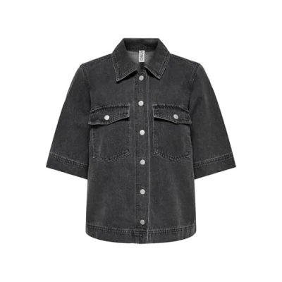 Abbildung von ONLY Onlbelle Shirt Hemdbluse, Damen, Größe: Small, Washed black