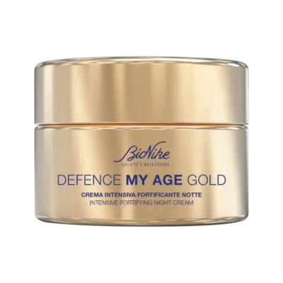 Abbildung von Bionike Defence My Age Gold Intensive Gesichtscreme für die Nacht, repariert, stärkt und polstert reife Haut, spendet Feuchtigkeit Elastizität der 50 ml