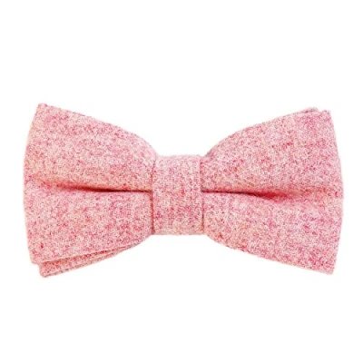 Abbildung von DonDon Herren Fliege 12 x 6 cm Baumwolle gebunden und längenverstellbar rosa